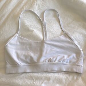 White Lululemon Y bra